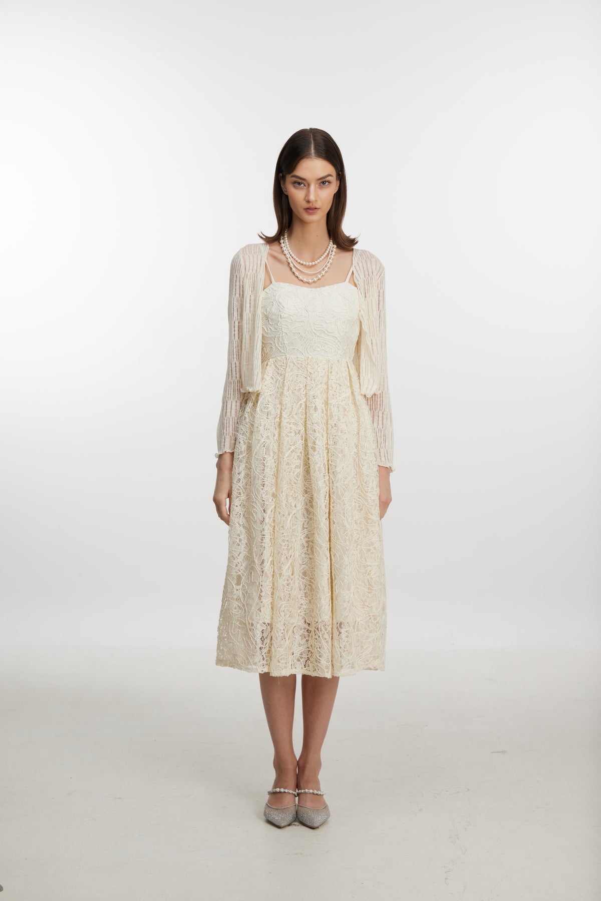 Vintage Lace Midi Dress