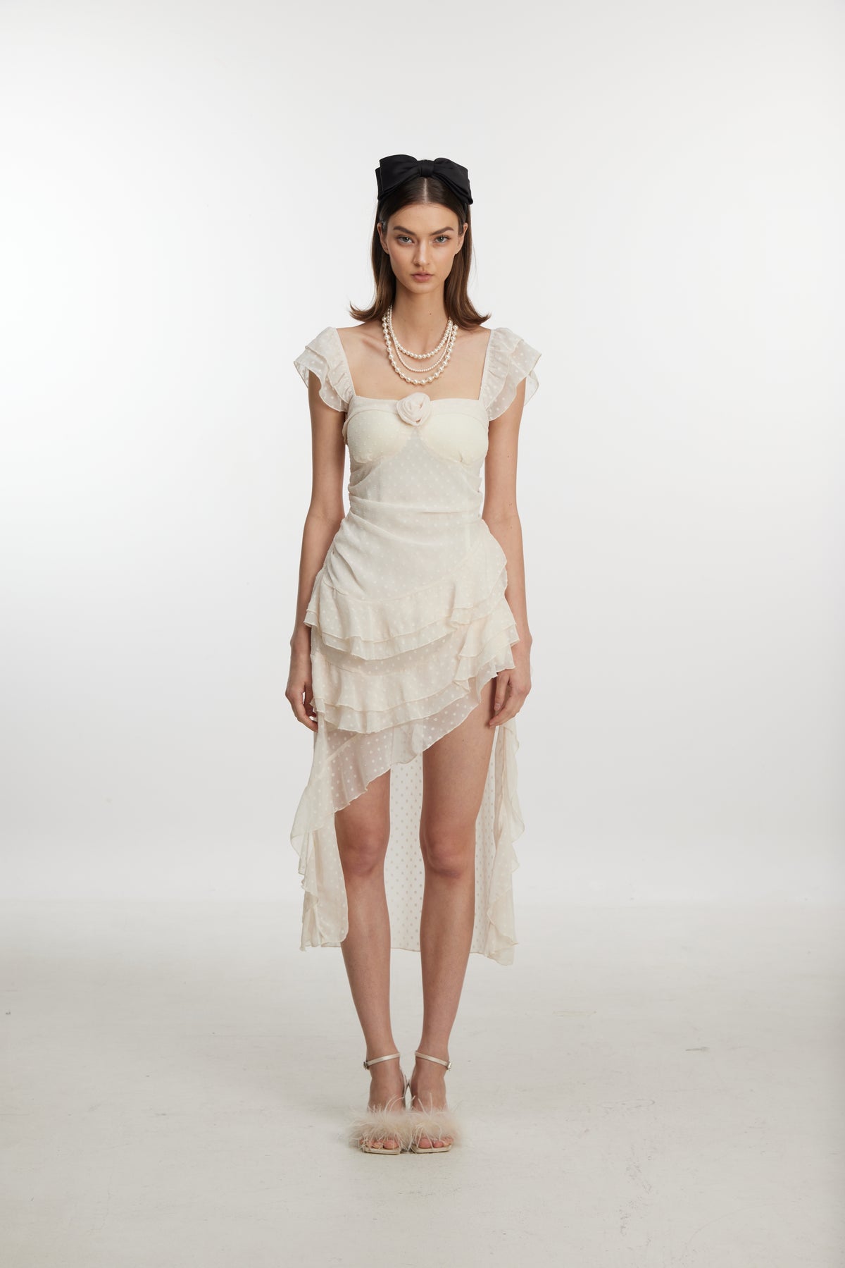 Ivory Belle Off-Shoulder Mini Dress