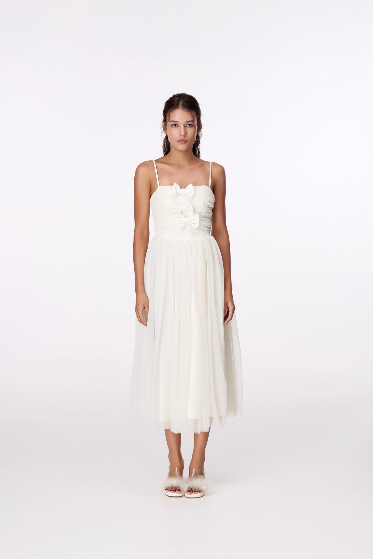 Ivory Blossom Maxi Dress by STAGEE, front view