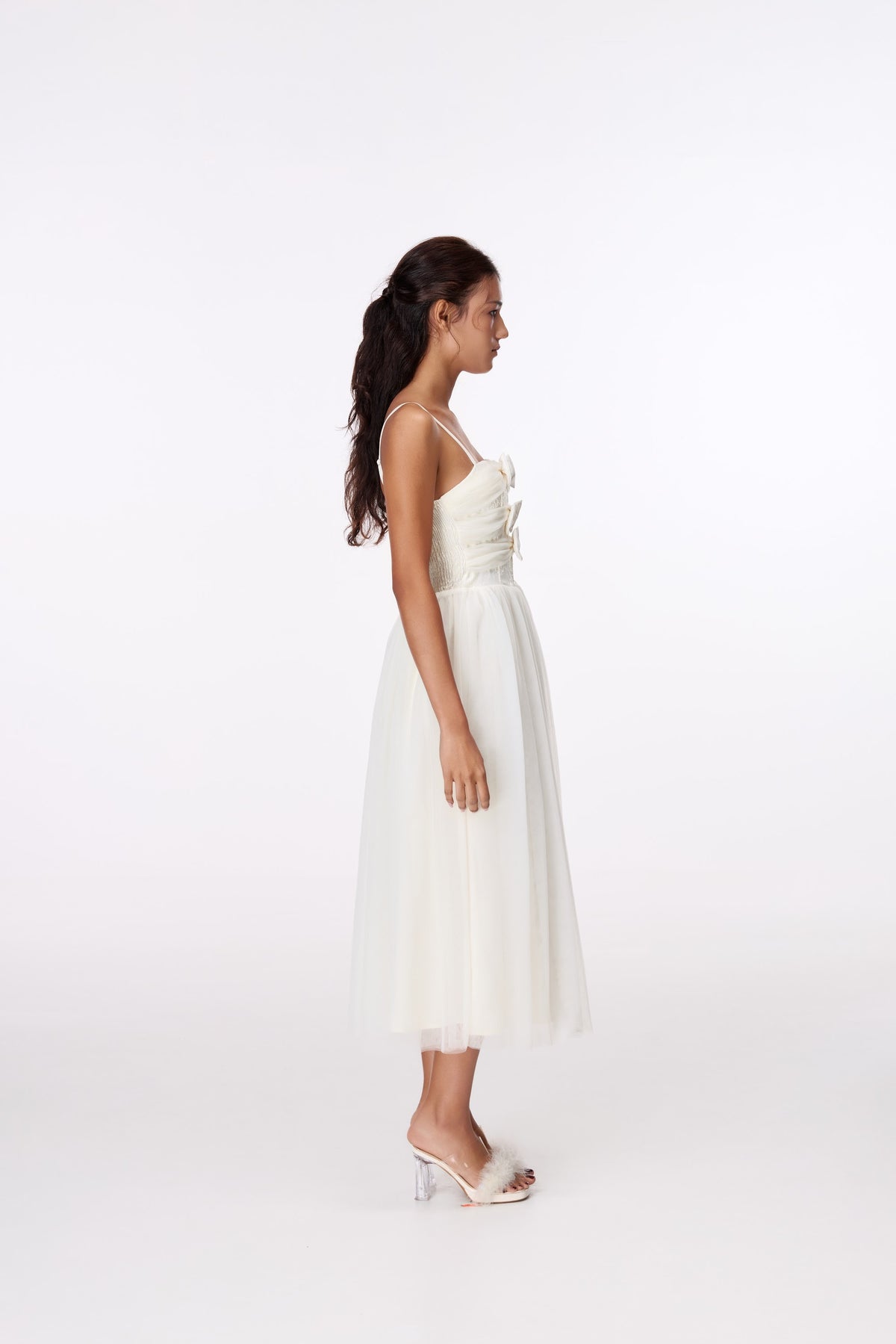 Ivory Blossom Maxi Dress by STAGEE, side view