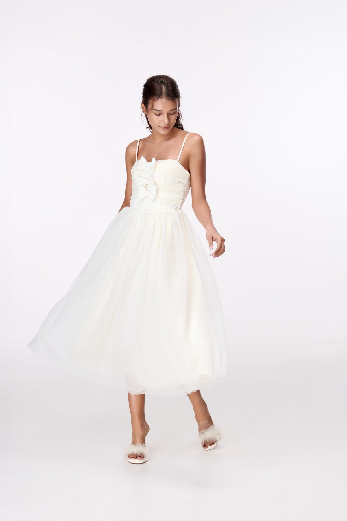 Ivory Blossom Maxi Dress by STAGEE, close-up
