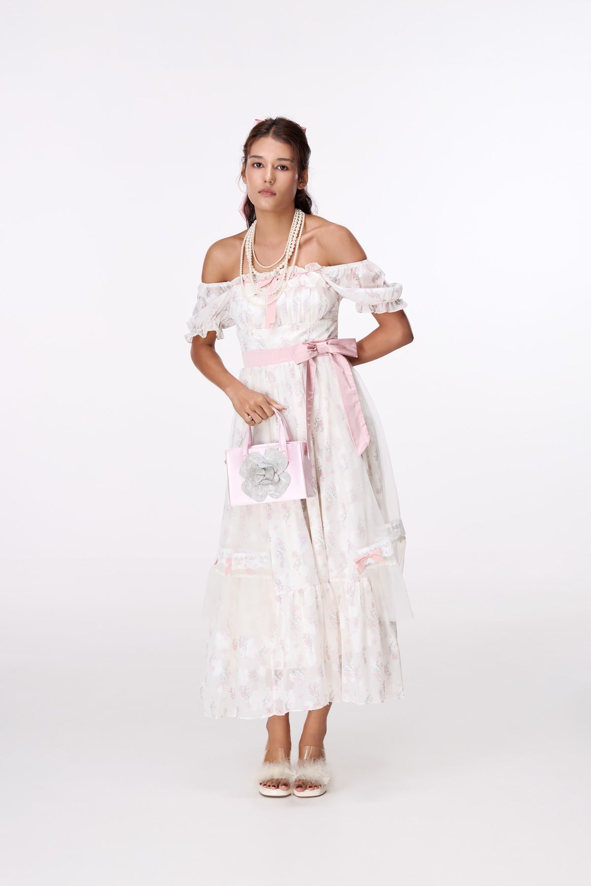 Ivory Lace Occasion Bolero by STAGEE, side view