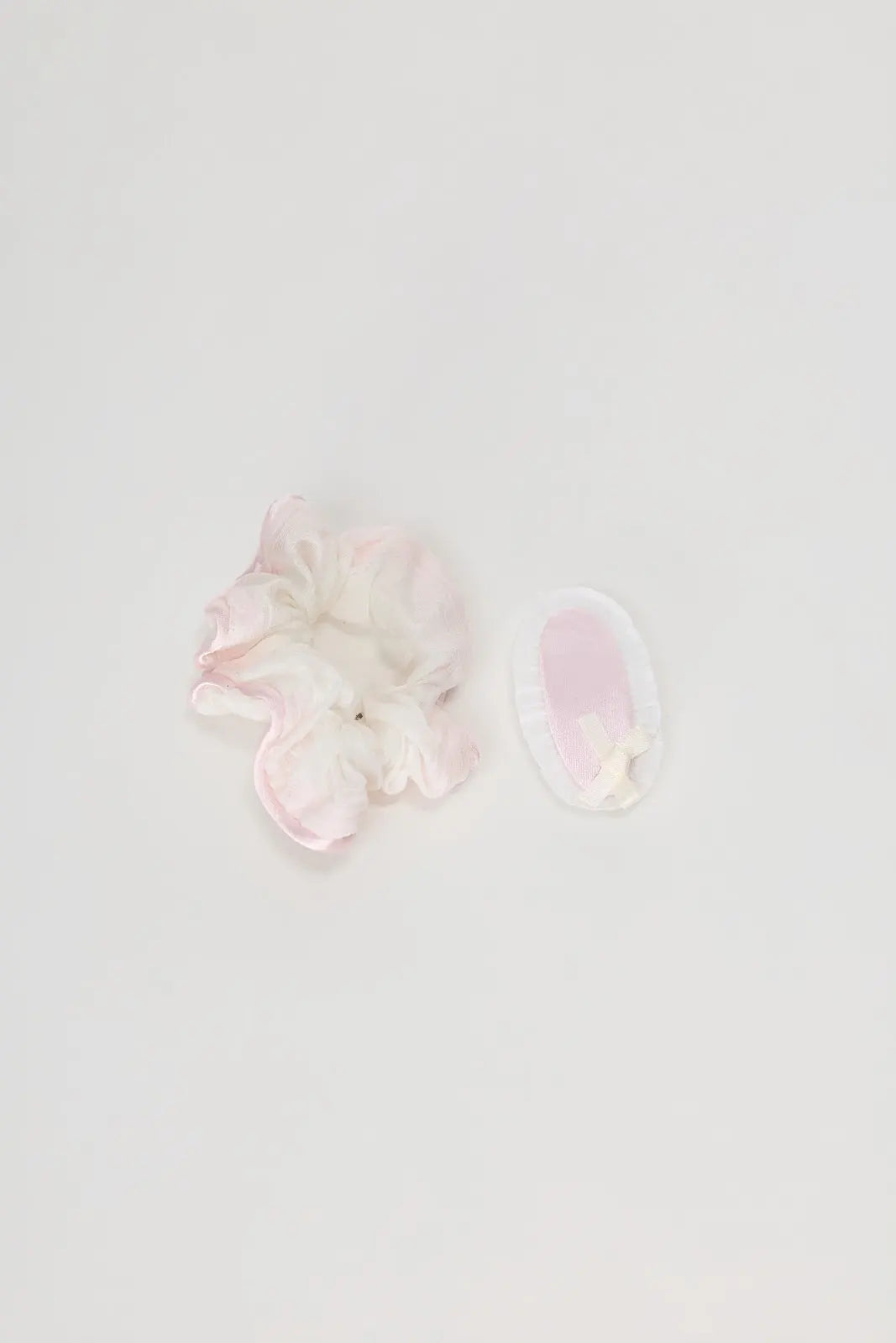 STAGEE Blush Floral Ruffle Scrunchie - Blush - view 1
