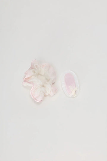 STAGEE Blush Floral Ruffle Scrunchie - Blush - view 1