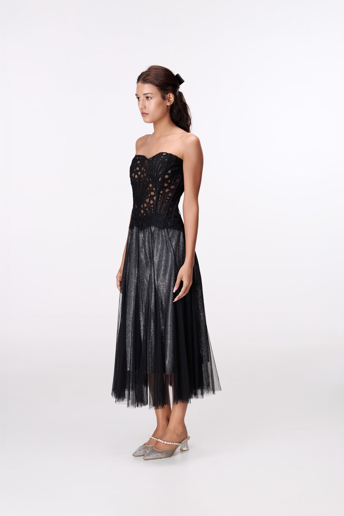 Nocturne Lace Bustier Top by STAGEE, side view