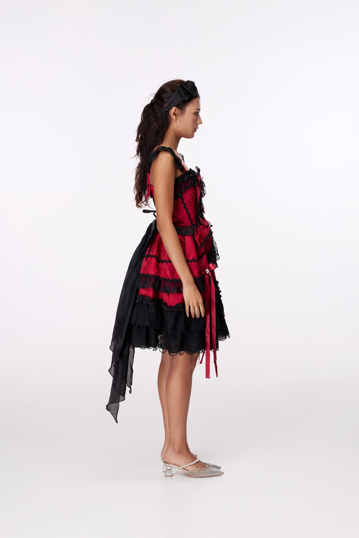 Scarlet Ribbon Mini Dress by STAGEE, side view