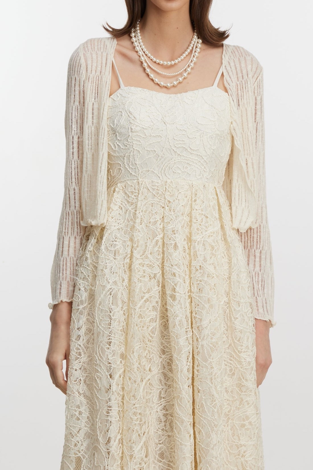 Vintage Lace Midi Dress