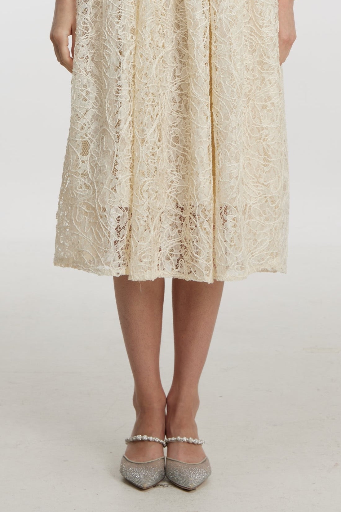 Vintage Lace Midi Dress